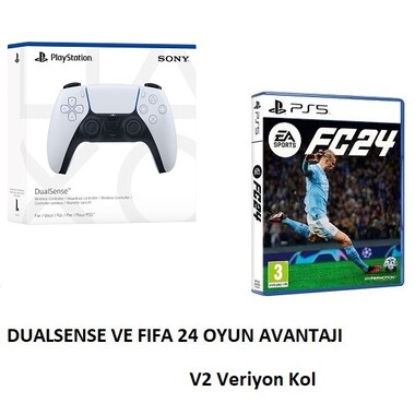 PS5 Dualsense Kol Ve Fifa 24 Oyun Paketi - Thumbnail