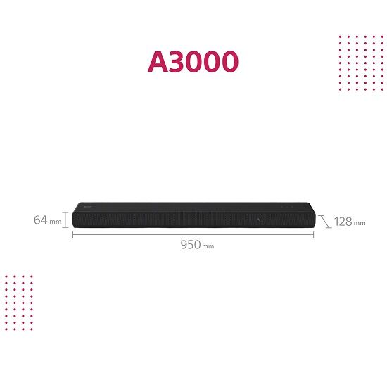 Sony HT-A3000 3.1 Kanal 360 Spatial Sound Mapping Dolby Atmos®/DTS:X® Sound bar