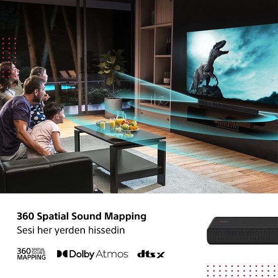 Sony HT-A3000 3.1 Kanal 360 Spatial Sound Mapping Dolby Atmos®/DTS:X® Sound bar