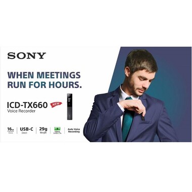 Sony - Sony ICD-TX660 TX Serisi Dijital Ses Kayıt Cihazı (1)