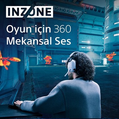 Sony WHG900NW INZONE H9 Gürültü Engelleme Özellikli Kablosuz Oyun Kulaklığı - Thumbnail