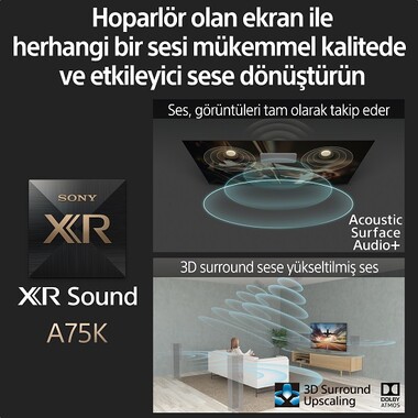 XR-65A75K | BRAVIA XR | OLED| 4K Ultra HD| Yüksek Dinamik Aralık (HDR) | Smart TV (Google TV) - Thumbnail