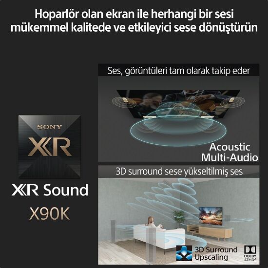 XR-65X90K BRAVIA XR | Full Array LED | 4K Ultra HD | Yüksek Dinamik Aralık (HDR) | Smart TV (Google TV)